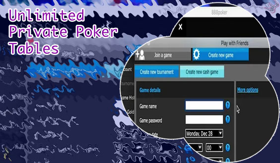 Online private poker tournament